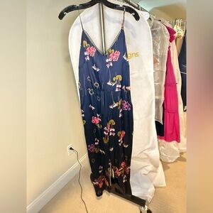 Nicole Miller Navy Floral Jumpsuit